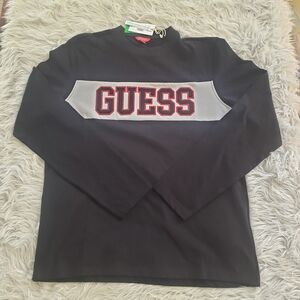 GUESS Eco Dandro Long Sleeve Crew Tee- Medium
